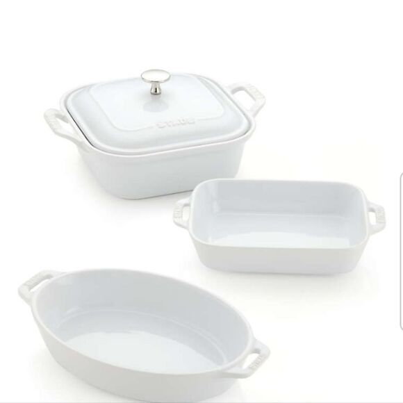 Staub Ceramics 4-PC Baking Set- White - Picture 6 of 14